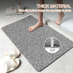 Joyhalo Shower Mats for Showers Anti Slip for Elderly, 32'' x 24'' Non Slip Bath Mat for Inside Shower, Bath Tub Mats for Bathroom Non Slip for Shower, PVC Loofah Bathroom Mats, Grey