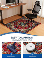 PROHALO Office Chair Mat for Hardwood Floor, 48"x60" Desk Chair Mat for Rolling Chairs, Non Slip Computer Chair Mat, Office Rug Mat for Office Home Hard Floor, Under Desk Mat for Gaming Chair-Deep Red