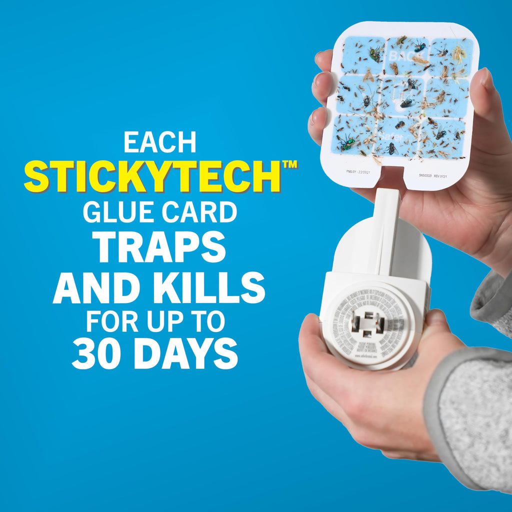 Safer Home Indoor Plug-in Fly Trap - SH502-2R4SR - Effective Fruit Fly Traps for Indoors, Gnat Traps for House Indoor, 400 Sq Ft Protection - Style: 2 Devices + 4 Glue Cards