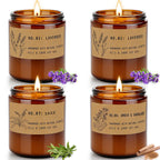 Aromatherapy Candles for Home Scented, Candle Gift Set for Stress Relief | Meditation | Yoga | SPA | Relaxing, Amber Jar Candles for Women, Birthday, Valentine, Anniversary, 7.1 oz - Pack of 4