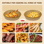 SIUDANGKA 200 Pcs Air Fryer Liners - Disposable Parchment Paper Sheets for Ninja Air Fryer AF101 & AF150 XL