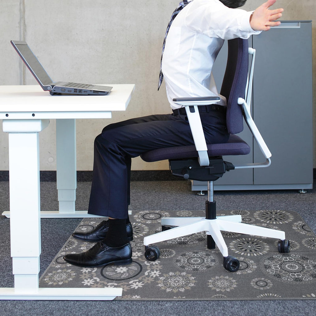 AiBOB Chair Mat for Carpeted Floors, Premium Quality Hard Material, Office Floor Mats for Computer Desk on Carpet, Easy Gride for Chairs, 36x48 Multi