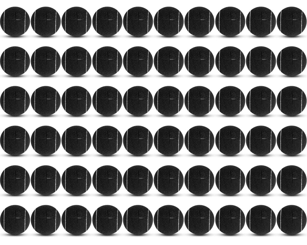 Macarrie 60 Pieces Precut Tennis Bulk Tennis Balls for Chairs Tennis Balls Heavy Duty Long Lasting Glide Coverings for Classroom Furniture Legs Protectors and Floor Protection (Black)