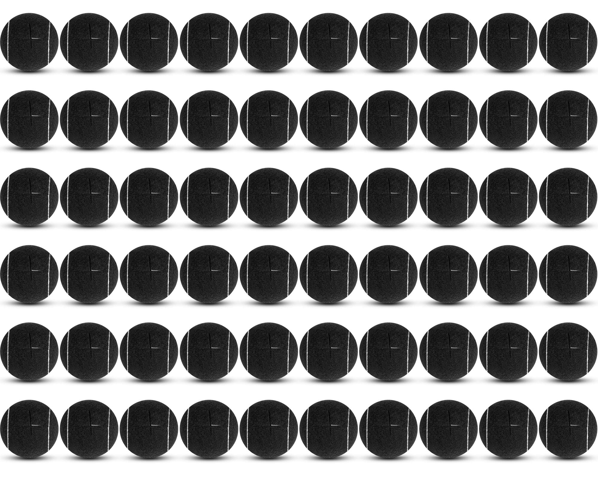 Macarrie 60 Pieces Precut Tennis Bulk Tennis Balls for Chairs Tennis Balls Heavy Duty Long Lasting Glide Coverings for Classroom Furniture Legs Protectors and Floor Protection (Black)