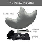 Zomaple Shoulder Surgery Pillow - Pain Relief For Torn Rotator Cuff, Broken Arm, Dislocated Shoulder & Post-op Care - After Surgery Recovery Healing & Side Sleeping Arm Support Pillow with Gel Pack