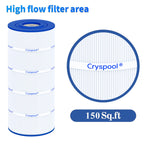 Cryspool® C150S Filter Compatible with CX150XRE, SwimClear C150S, cs150e, C-9441, PA150S, 150 Sq. Ft Pool Filter Cartridge, 1 Pack