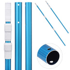 UNCO- Telescopic Pool Pole, 12Ft, Adjustable 3Piece Expandable Step-Up, Pool Brush Pole for Cleaning