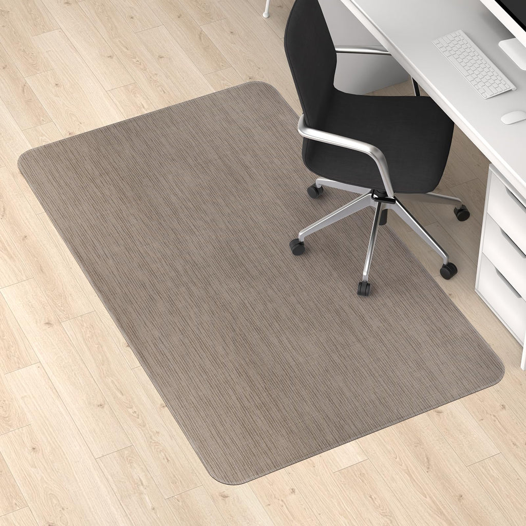 Blvornl Office Chair Mat for Hardwood Floor and Low Pile Carpet, 45"x 53" Desk Chair Mat for Hard Wood, Anti-Slip Hard Floor Protector Rolling Chair Mat, PVC Mat Desk Rug for Home, Dark Brown