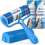 PetLovers 6.3" Large Lint Roller for Pet Hair Extra Sticky 270 Sheets, Ideal for Pet Hair Removal from Furniture & Clothes, Dog and Cat Lint Remover 3 Pack