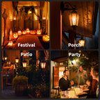 【Upgraded】Morsatie LED Flame Light Bulbs, 4 Modes Flickering Light Bulbs with Upside Down Effect, E26/E27 Fire Light Bulb for Halloween, Christmas, Party, Porch, Patio, Indoor Outdoor Decoration-2Pack