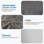 Sasttie Wedge Pillow, 12 Inch Memory Foam Bed Wedge Pillow for Sleeping, Acid Reflux, Back Pain, Post Surgery, and Snoring, Designed with Washable Cover, Solid Dark Gray