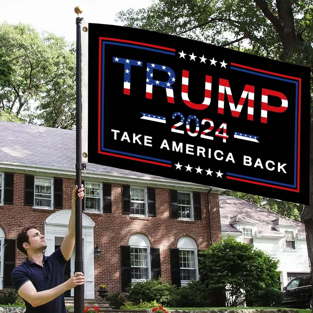 Trump 2024 Flag 3x5 Donald Trump 2024 Take America President Back Flags Made in USA with 2 Brass Grommets UV protection Fade Resistant for Indoor Outdoor Banner