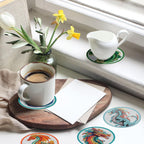 8 Pieces Dragon Diamond Coasters Kits with Holder DIY 3D Dragon Diamond Art Coaster Non Slip Coaster for Adults Diamond Kits Supplies for Christmas Gift