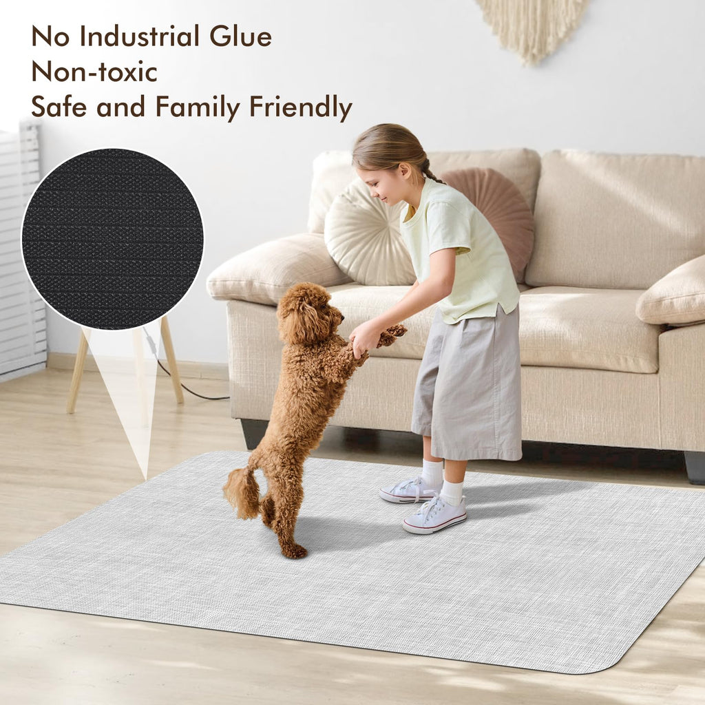 Blvornl Office Chair Mat for Hardwood Floor, 45"x 53" Desk Computer Chair Mat for Hard Wood and Tile Floor, Large Anti-Slip Hard Floor Protector Rolling Chair Mat, PVC Mat Desk Rug for Office Home