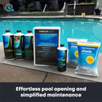 Pool Opening Kit - Pool Starter Kit for Inground Pool & Above Ground Pool Chemical Starter Kit to Open Your Pool - AquaDoc Pool Start Up Chemical Kit Designed for 15000 to 20000 Gallon Pool
