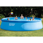 INTEX Easy Set 18 ft x 48in Above Ground Pool Set, Round Inflatable Swimming Pool with 1500 GPH Cartridge Filter Pump, Ladder, Cover, & Ground Cloth