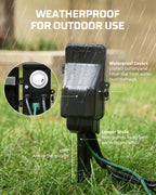 DEWENWILS Outdoor Mechanical Power Strip Timer, 24 Hour Multi Socket Timer, Waterproof 6 Outlet Garden Power Stake, 6 ft Cord, 1800W/15A Heavy Duty, for Garden, Halloween/Christmas Decoration Lights