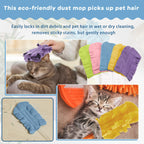 Zubebe 20 Pcs Duster Refill Fleece Refills Hand Dusters Cleaning Reusable Duster Pads Washable Dusters for Cleaning Ceiling Fan Hardwoods Window Kitchen Floor, Rainbow Colors (Light Color)