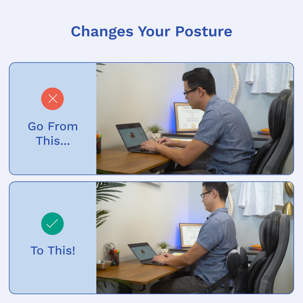 Lifted Lumbar: Lumbar Support Pillow for Office Chair | Adjustable, Doctor-Developed Back Seat Cushion for Chairs, Couches, and Cars | Ergonomic Pressure Relief & Enhanced Blood Flow
