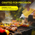 Condiment Squeeze Bottles, 16 OZ Empty Squirt Bottle with Twist Top Cap, Leak Proof - Great for Ketchup, Mustard, Syrup, Sauces, Dressing, Oil, Arts and Crafts, BPA FREE Plastic - 2 PACK