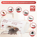 LULUCATCH Sticky Mouse Traps, 72 Pack Pre-baited Glue Traps, Foldable Bulk Non-Toxic Indoor Mouse Glue Boards for Insects, Snake, Lizard, & Spider, Pet Child Safe & Easy to Use Pest Control