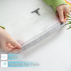 Plastic Rulers, 12 Inch, 3 Pack, Easy-to-Read Markings, Scratch-Resistant Design with Inches and Centimeters, Durable Transplant Rulers for Crafting Office & School, School Supplies