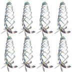 Sfcddtlg, 8 PCS Bird Spiral Hanging Reflectors-15.8 Inch Outdoor Hanging Reflective Device-Garden Decoration to Prevent Birds from Entering The House Garden Swimming Pool