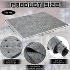 Hoolerry Oil Absorbent Pads Weight Dimpled Pad Garage Accessories Water Absorbent Mat Oil Spill Mat for Absorbing Protecting Home Garage Basement(15 x 19.7 Inch,Gray,200 Pcs)