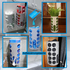 KozyGather Wall-Mounted Plastic Bag Holder (2 Pack) - Multi-Use Kitchen Organizer for Grocery Bags, Socks & Underwear | Space-Saving Design with Adhesive & Screws