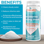 2.2 LB 2 Pack Non-Chlorine Spa Shock Oxidizer Cleaner for Hot Tub, Chlorine-Free Water Care & Enhanced Oxidizing Shock Cleaner for Hot Tubs, Spas and Pools, Quick Dissolving, Fast-Acting