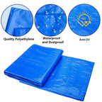 codree 11 x 7.8 Ft Swimming Pool Ground Cloths- Rectangular Waterproof PE Swimming Pool Liner Pad for Protect Above Ground Pool Prevents Punctures Pool Tarp