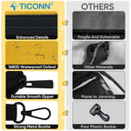 TICONN Tool Pouches with Zipper, 1680D Oxford Small Tool Bags, Waterproof Utility Bag Zipper Pouch for Tool Organizers and Storage (6 Pack Combo)