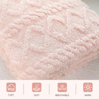 Aganear Fleece Throw Blanket - Cozy Soft Lightweight Fuzzy Throw Blanket for Women Portable Throw Blankets for Couch, Warm Present for Birthday, Christmas, Halloween, Housewarming(50"x60", Pink)