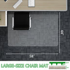 100pointONE Extra Large Office Chair Mat for Carpet, 35" x 55" Clear Desk Chair Mat for Low Pile Carpeted Floors- Easy Glide Plastic Floor Mat for Office Chair on Carpet