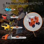 QTG Manual Chainsaw Sharpener,Chain Sharpener,Chain Saw Sharpener Portable Hand Crank Chain Sharpening Tool with Durable Clamp - Easy to Use & Accurate Chain Grinder Set for All Standard Chainsaws