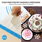 Silicone Pastry Mat,28" x 20" Nonstick Large Durable Silicone Sheet Mat with Measurement Non-slip Dough Rolling Mat for Pie Crust, Pizza, Cookies