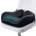 Benazcap Seat Cushion, Memory Foam Cushion for Office Chair - Ergonomic Chair Cushions for Tailbone Pain Relief, Sciatica & Back Support with Breathable Case, Office Chair Cushion & Car Seat Cushion