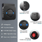 CallToU Wireless Caregiver Call Button Elderly Monitoring Alert Systems for Seniors 1 Plugin Receiver 2 Waterproof Transmitters