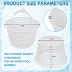 8'' Durable Custom Molded Replacement Inground Pool Skimmer Basket 27180-009-000, Perfect Fit for Hayward Skimmers B-9 B9 U-3 SPX1070E