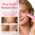 2PCS PDRN Pink Collagen Volume Multi Balm Stick - Hydrating Balm Eye Cream Make Up Base & Moisture Stick, Collagen Wrinkle Stick Face & Body Balm for Neck, Forehead, Smile Lines, Lips