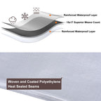 Patiobay Tarp 12x16FT, 16 Mil, Heavy Duty Waterproof Tarps with Grommets Every 23.6", 420D Thick Plastic Tarp, UV Resistant, Tear & Fade Resistant, Reinforced Edges for Outdoor Pool, Camp, Tent