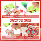 Jetec 20 Pcs Christmas Diamond Painting Ornaments Diamond Art Kits Crystal Painting Ornaments for Crafts Xmas Decor