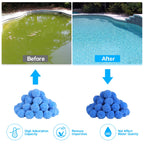 Askyli 2.9 lbs Pool Filter Balls for Sand Filter, Reusable Pool Sand Filter Balls, Efficient Pool Filter Sand, Suitable for All Sand Filter System (Equals 100lbs Pool Filter Sand) - Light Blue