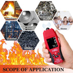 Lunarlipes Handheld Carbon Monoxide Meter, Portable Carbon Monoxide Detector with Temperature Sensor ＆ LCD Color Display, Professional-Grade CO Meter Tester 0-1000PPM Range (Includes Battery x3)