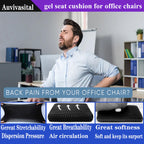 Plus Size Gel Seat Cushion for Long Sitting, Extra Large and Thick Pressure Relief Seat Cushion for Back, Hip, Sciatica, Tailbone Pain, Use for The Office, Car, Wheelchair, Stadium.(Black)