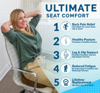 ComfiLife Premium Gel & Memory Foam Seat Cushion – Doctor Recommended Office Chair Cushion, Car Seat Cushion – Chair Cushions for Back & Sciatica Pain Relief – Seat Cushions for Office & Desk (Brown)