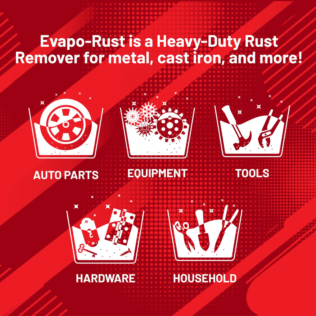 Evapo-Rust ER012 Heavy Duty – 128 oz., Rust Remover for Auto Parts, Hardware, Antiques | Rust Removers and Chemicals