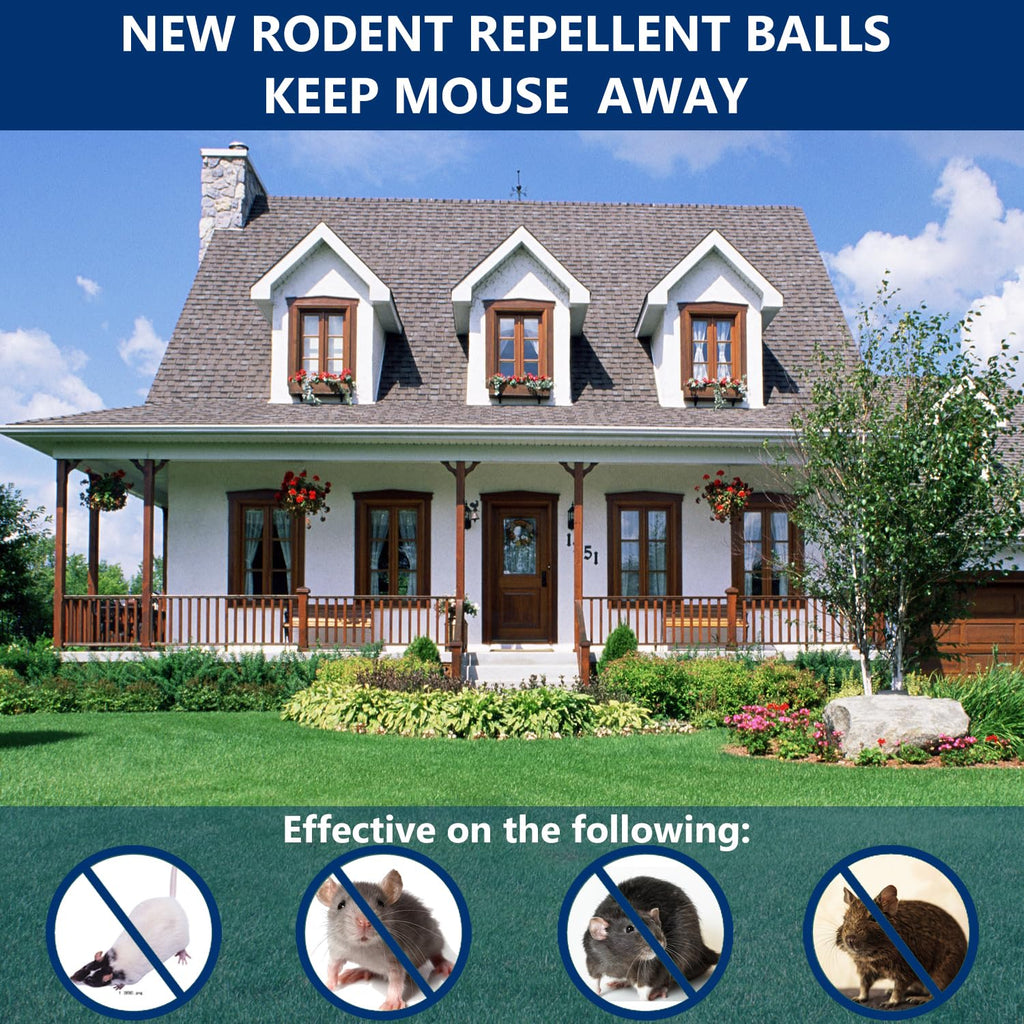 Rodent Repellent, Moth Balls for Rodent, Mice Repellent, Mouse Repellents, Peppermint Oil to Repel Mice and Rats, Mice Repellent for House/Car/RV, Outdoor/Indoor Rat Deterrent,Mice Away 8 Pack