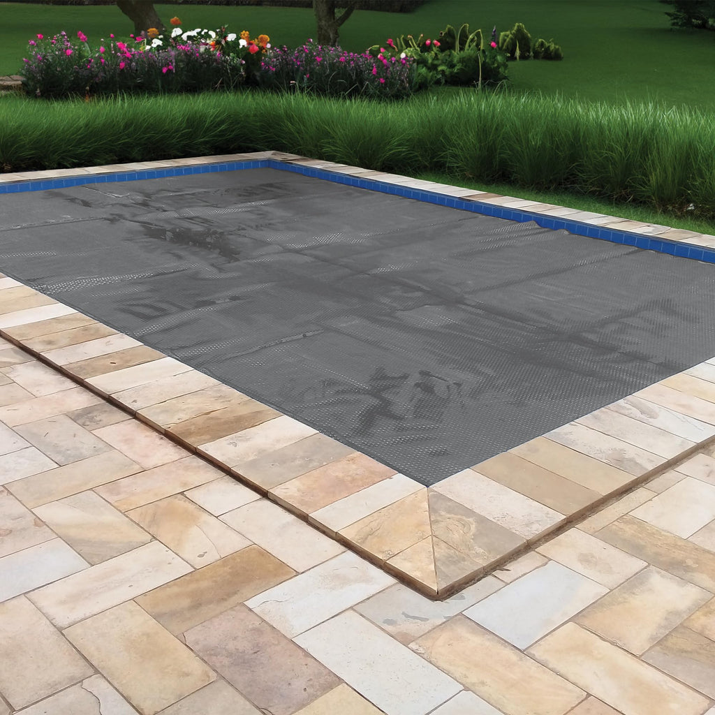 In The Swim 16' x 32' Ultra Silver Rectangle Solar Pool Cover 16 Mil for Solar Heating Above Ground Pools and Inground Pools
