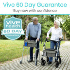 Vive Walker Bag - Accessories Wheelchair Basket Pouch (Water Resistant) - Seniors Caddy Accessory Attachment for Folding, Rolling Walkers - Carry Storage Carrier Tote - Lightweight, Universal Size
